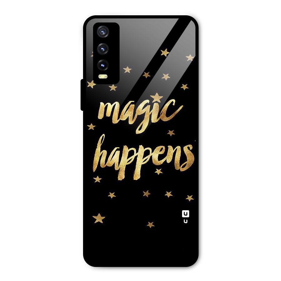 Magic Happens Metal Back Case for Vivo Y20g