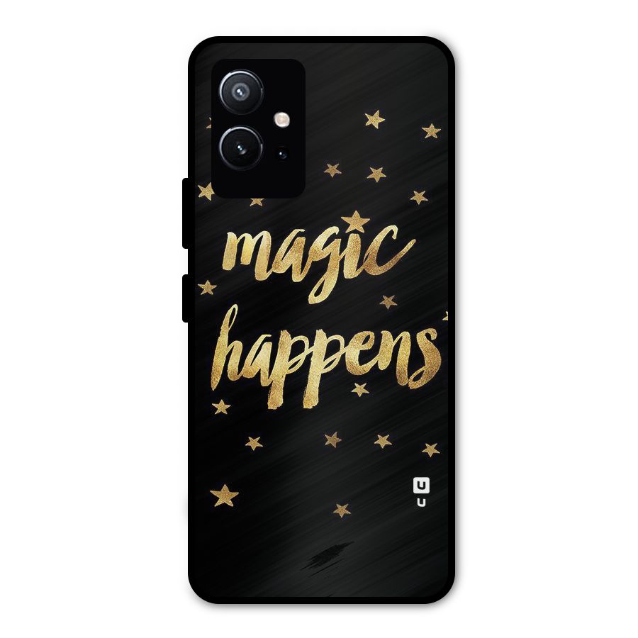 Magic Happens Metal Back Case for Vivo Y75 5G
