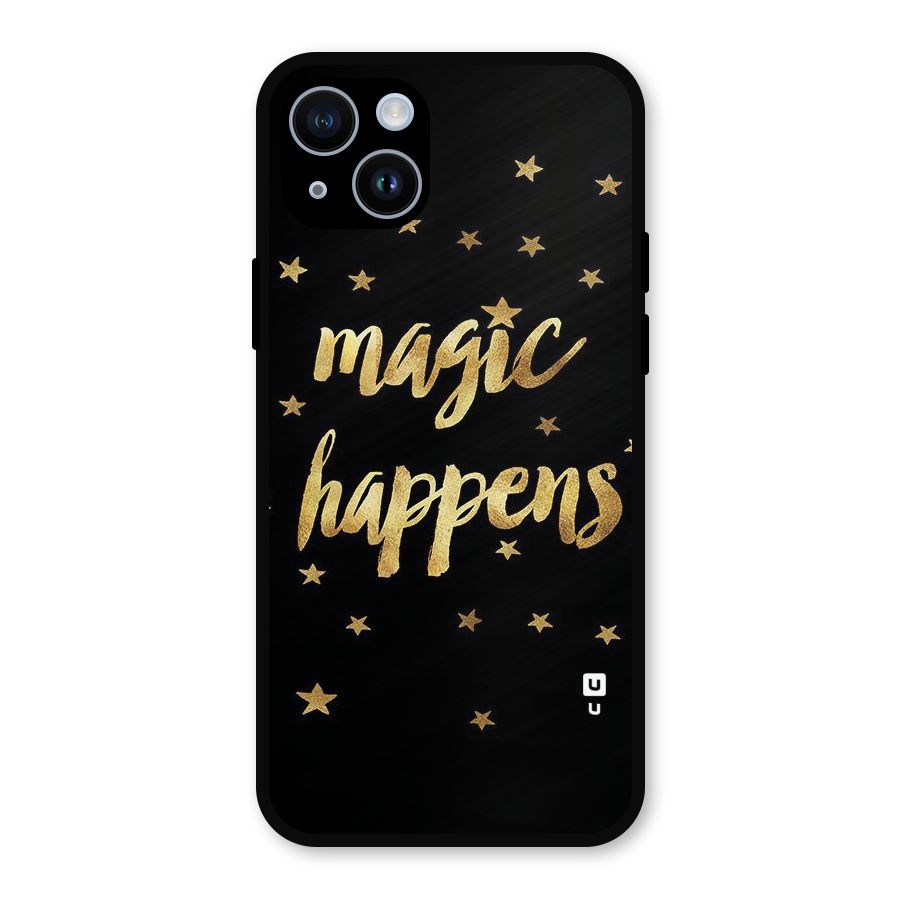 Magic Happens Metal Back Case for iPhone 14