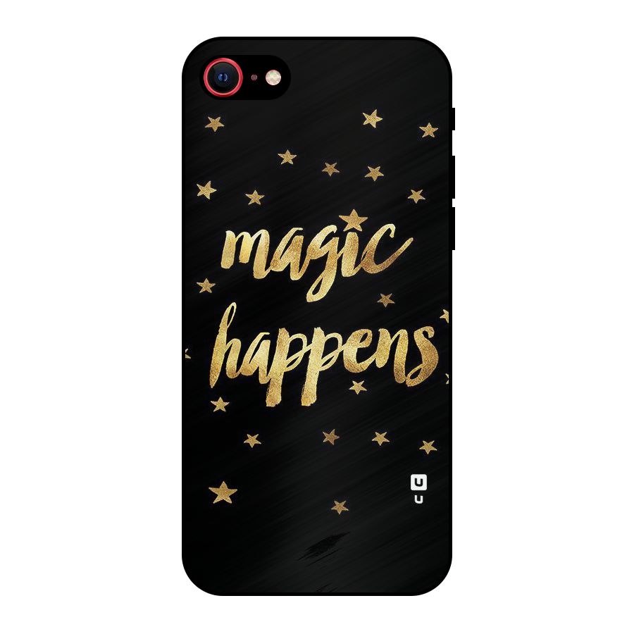 Magic Happens Metal Back Case for iPhone SE 2020