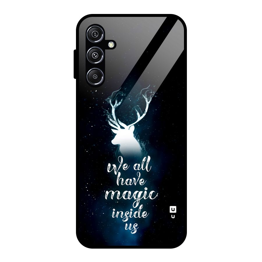 Magic Inside Glass Back Case for Galaxy M34 5G