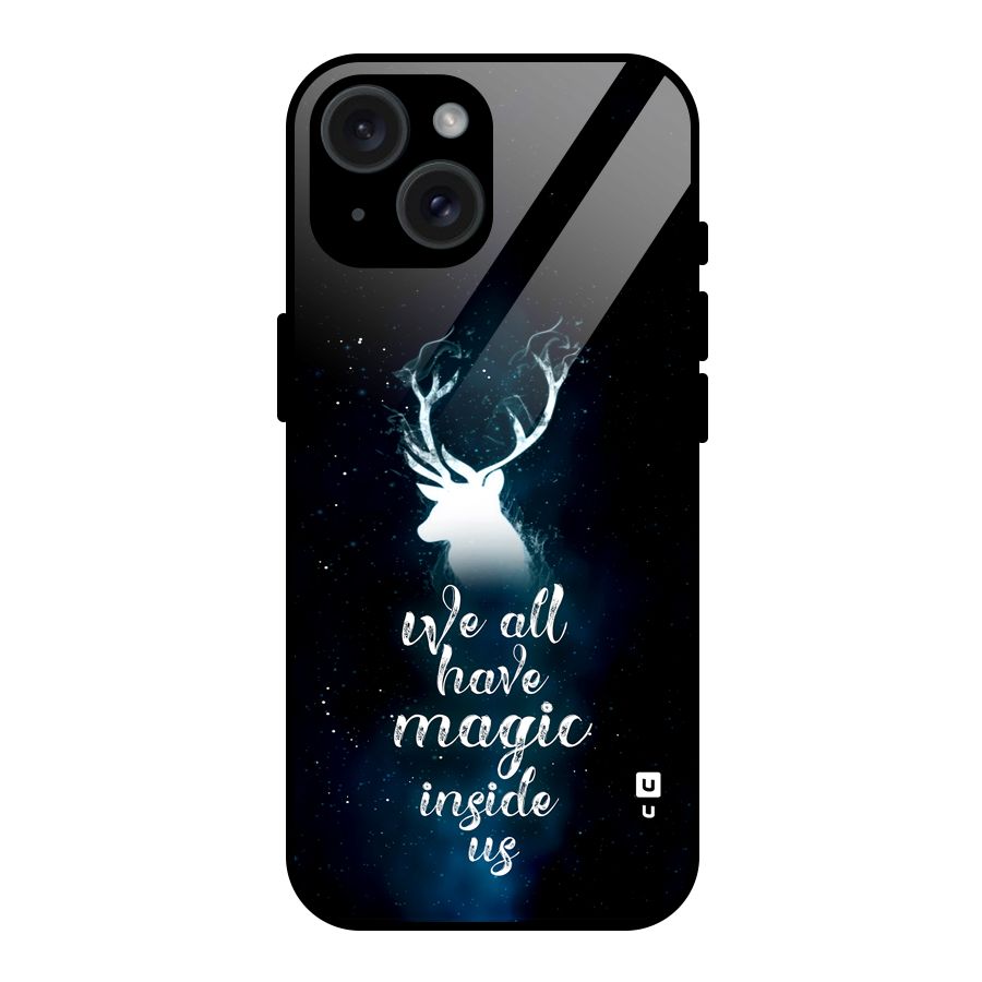 Magic Inside Glass Back Case for iPhone 15