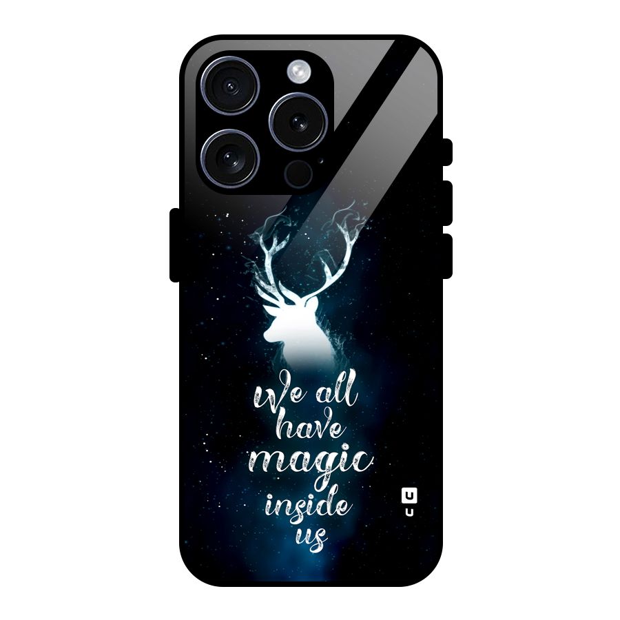Magic Inside Glass Back Case for iPhone 15 Pro