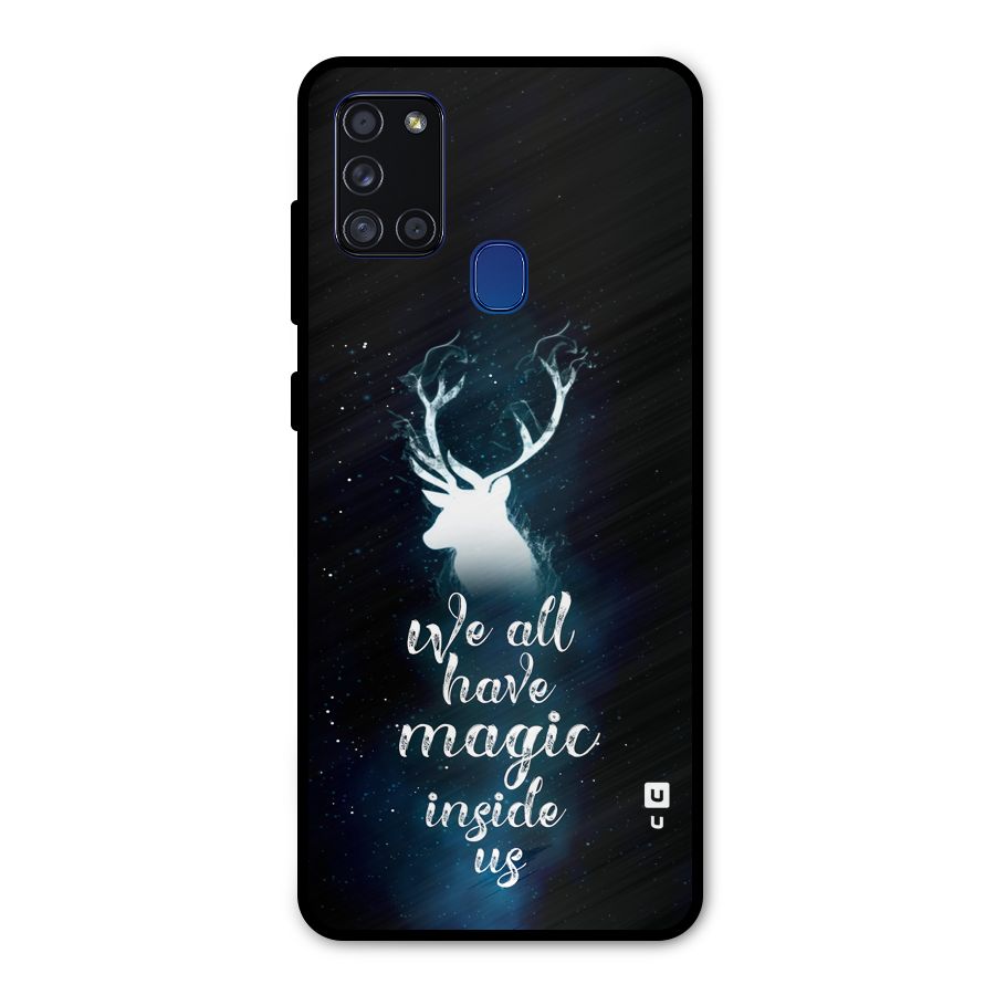 Magic Inside Metal Back Case for Galaxy A21s