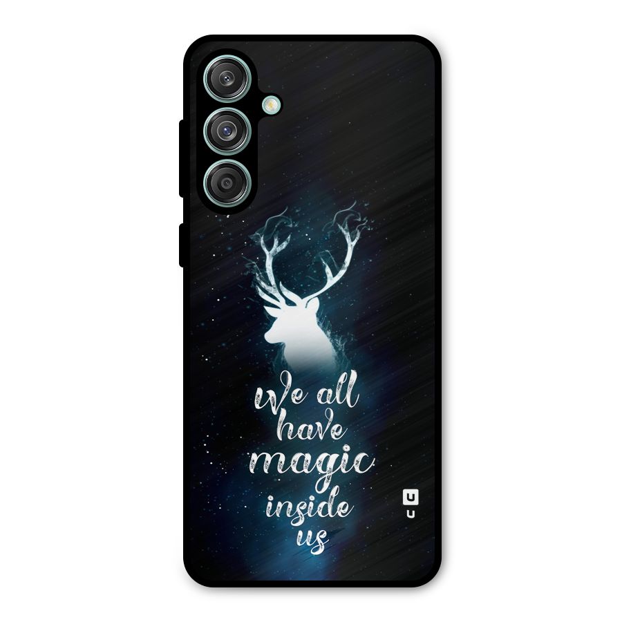 Magic Inside Metal Back Case for Galaxy M55 5G
