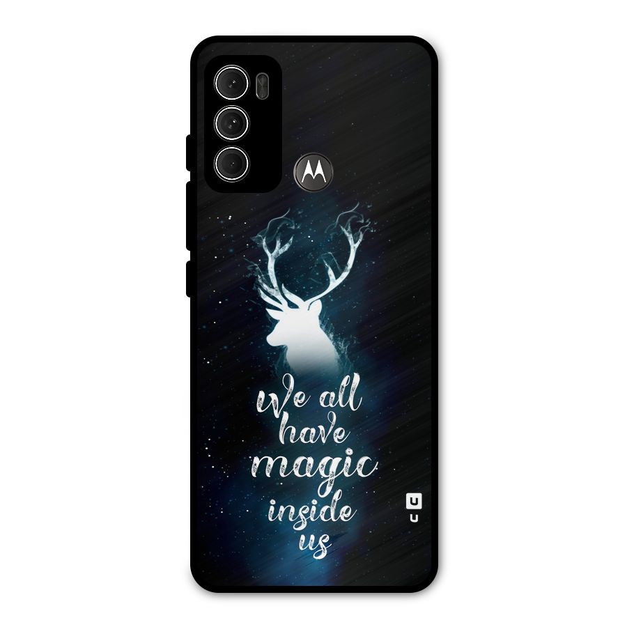 Magic Inside Metal Back Case for Moto G60