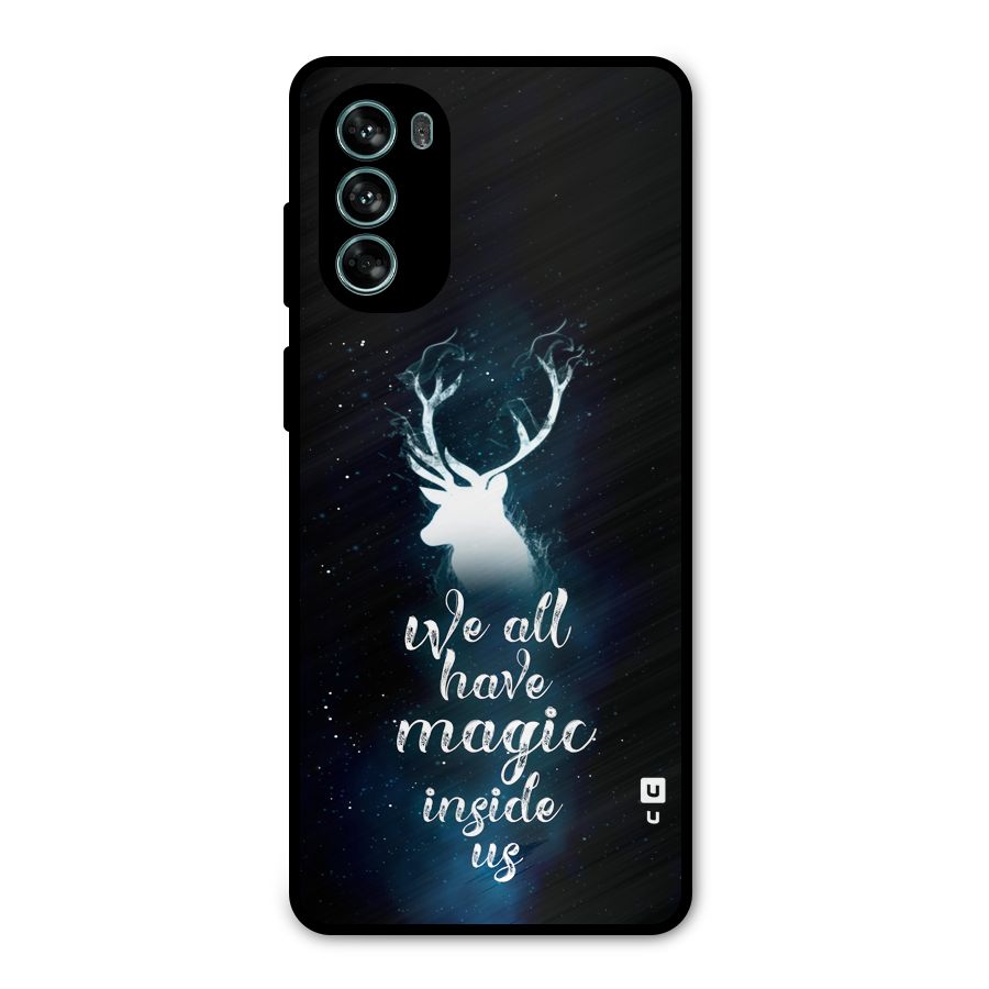 Magic Inside Metal Back Case for Moto G62