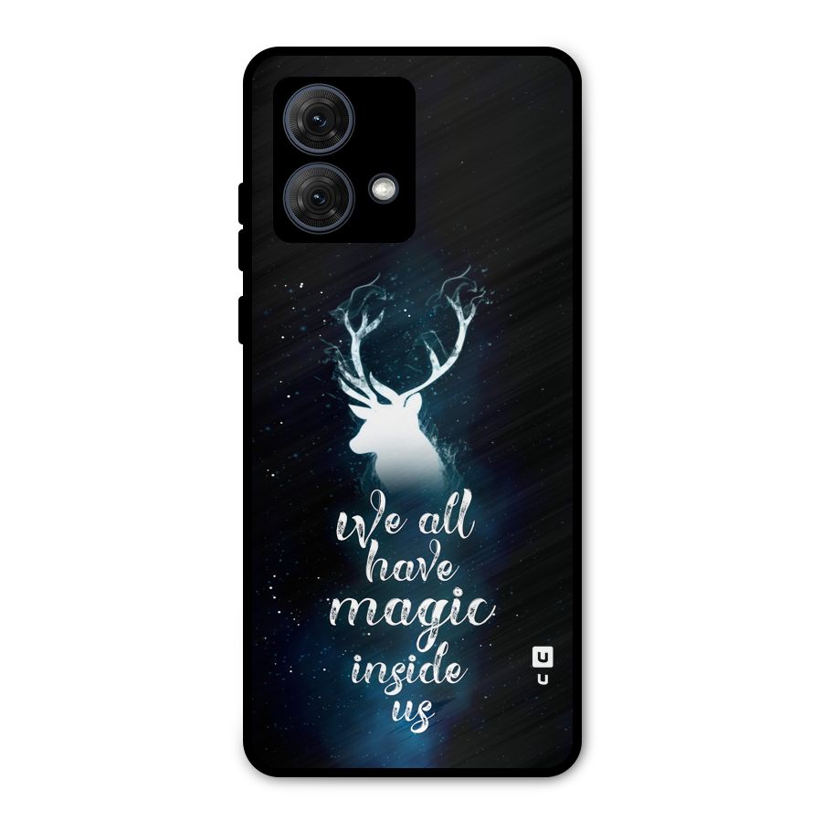 Magic Inside Metal Back Case for Moto G84