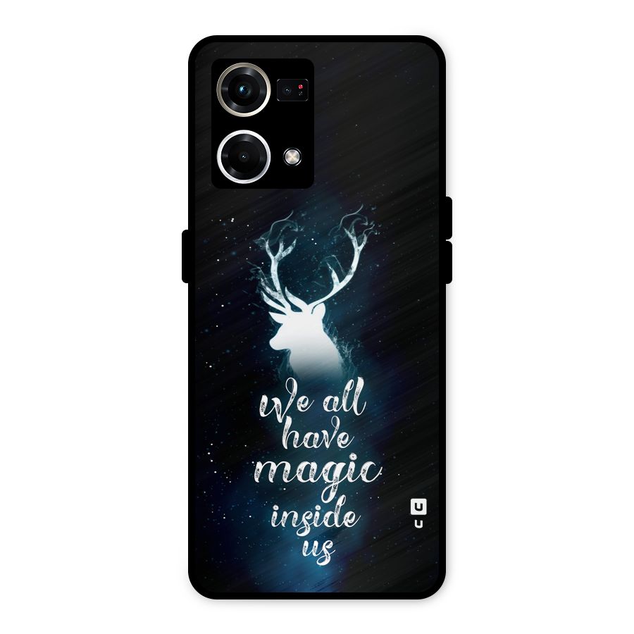 Magic Inside Metal Back Case for Oppo F21 Pro 4G