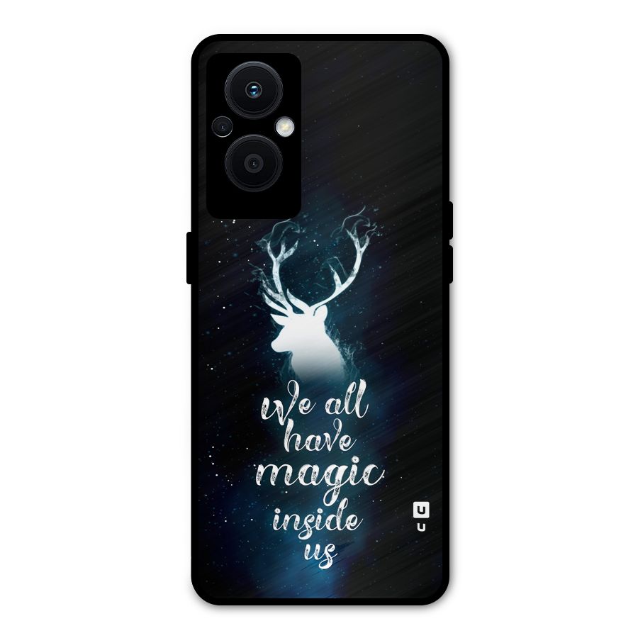 Magic Inside Metal Back Case for Oppo F21s Pro 5G