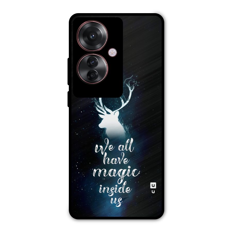 Magic Inside Metal Back Case for Oppo F25 Pro