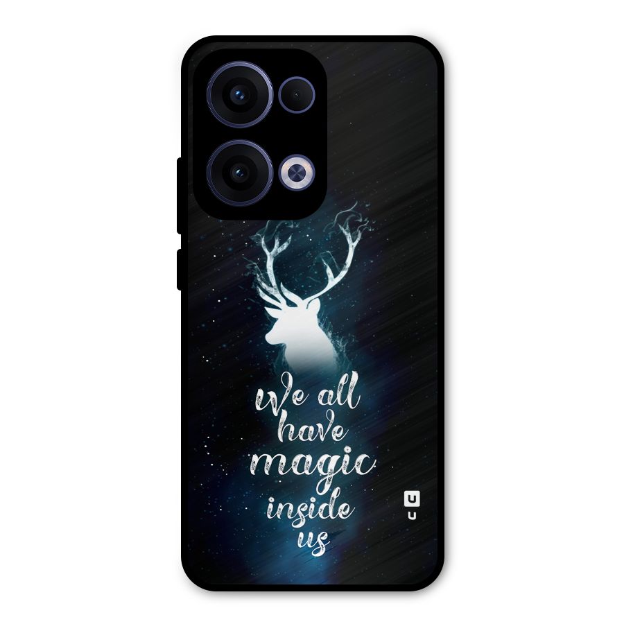 Magic Inside Metal Back Case for Oppo Reno13