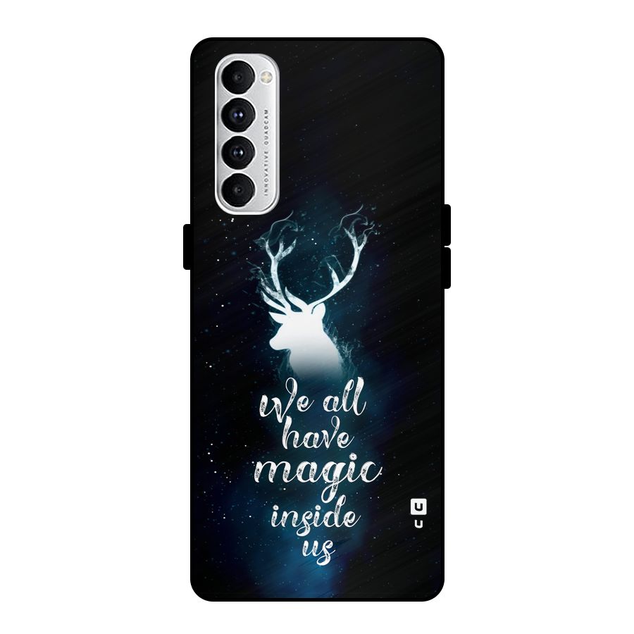 Magic Inside Metal Back Case for Oppo Reno4 Pro