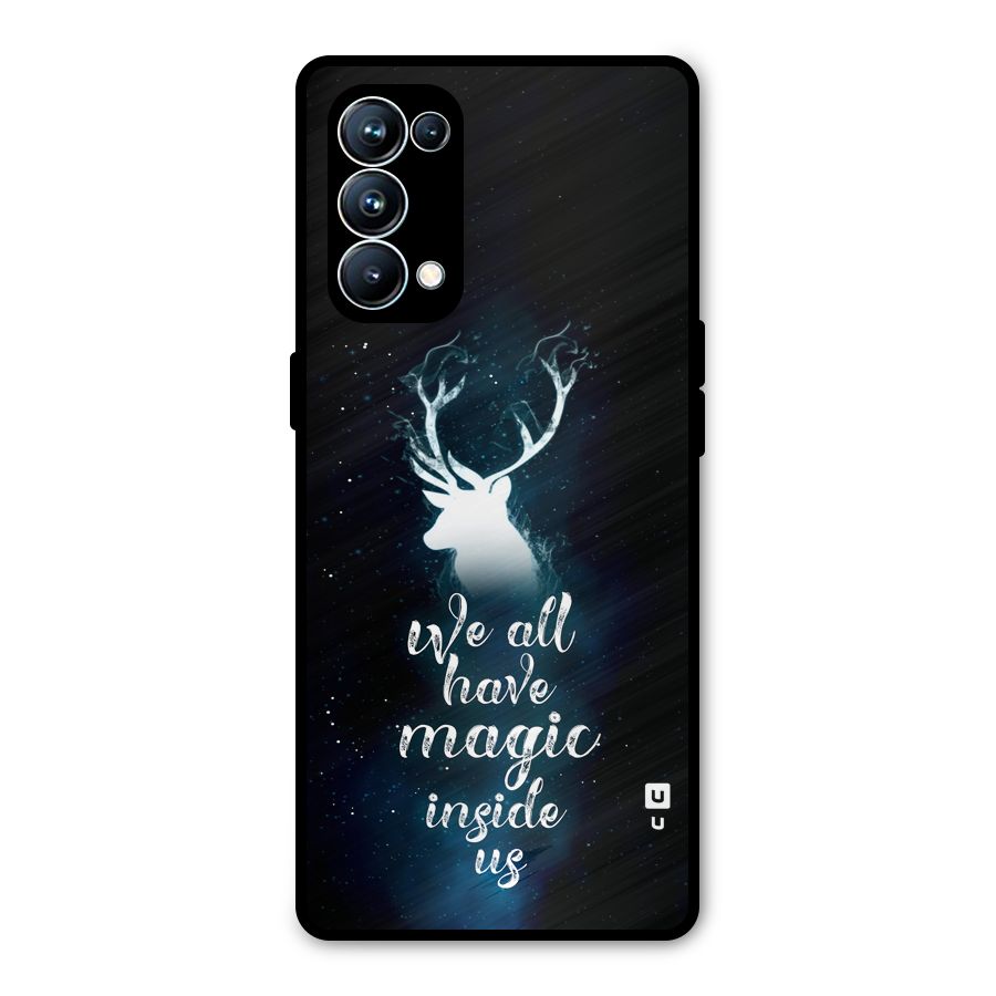Magic Inside Metal Back Case for Oppo Reno5 Pro 5G