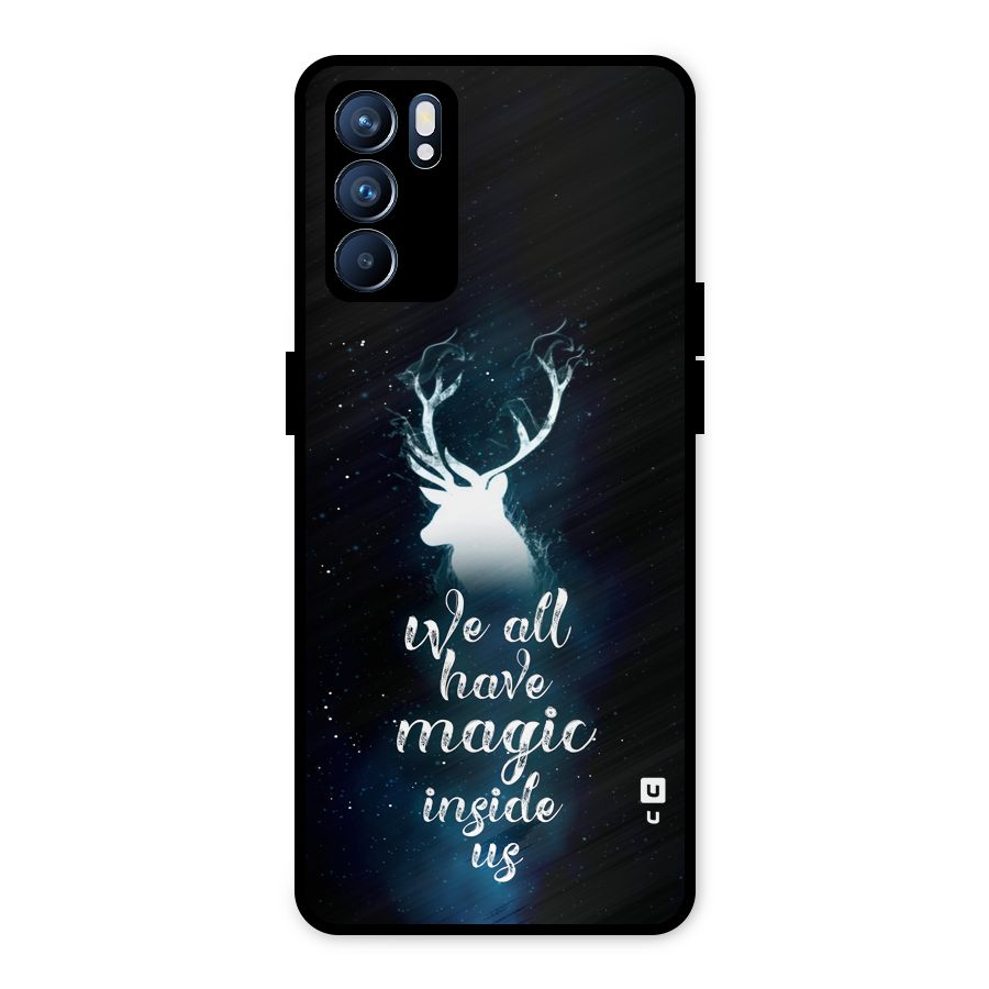 Magic Inside Metal Back Case for Oppo Reno6 5G
