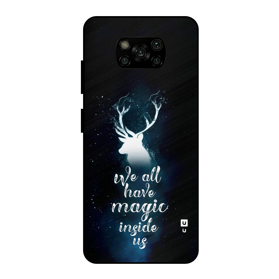 Magic Inside Metal Back Case for Poco X3
