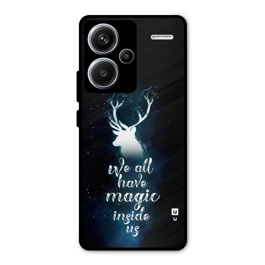 Magic Inside Metal Back Case for Redmi Note 13 Pro Plus