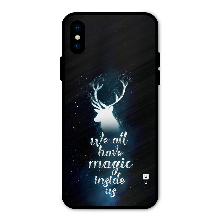 Magic Inside Metal Back Case for iPhone XS