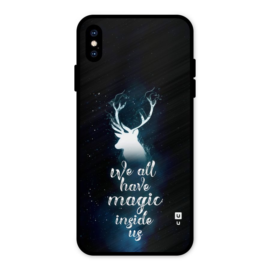 Magic Inside Metal Back Case for iPhone XS Max
