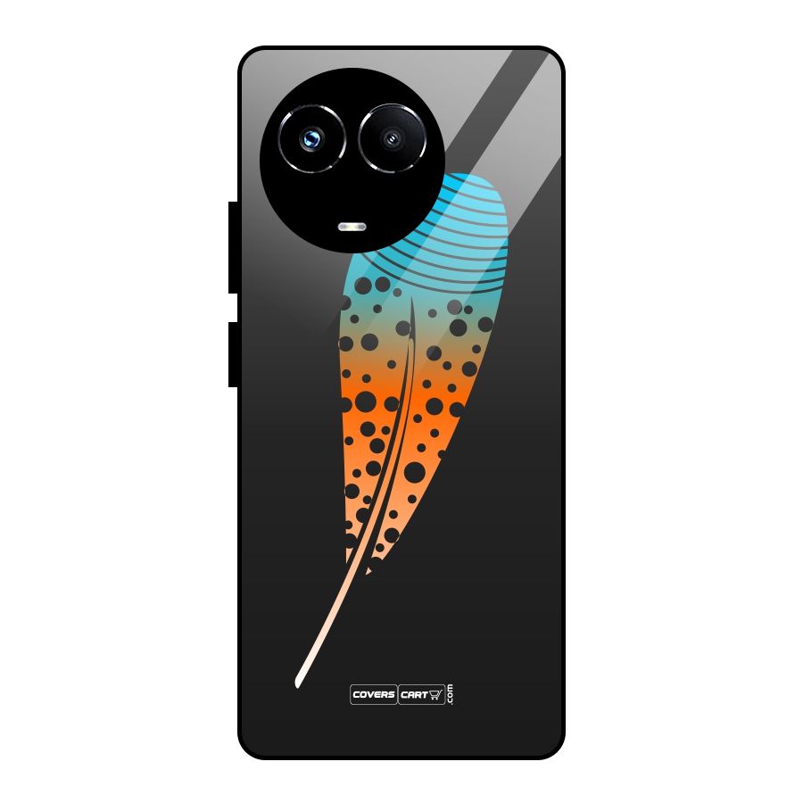 Magical Feather Glass Back Case for Realme 11X