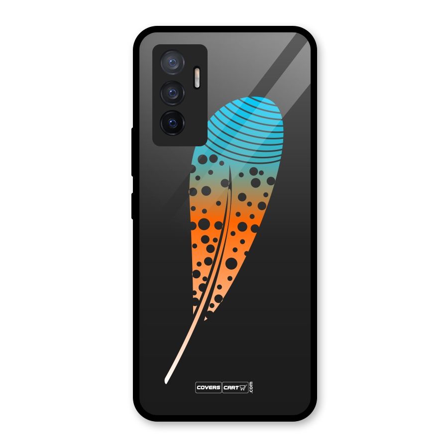 Magical Feather Glass Back Case for Vivo V23e