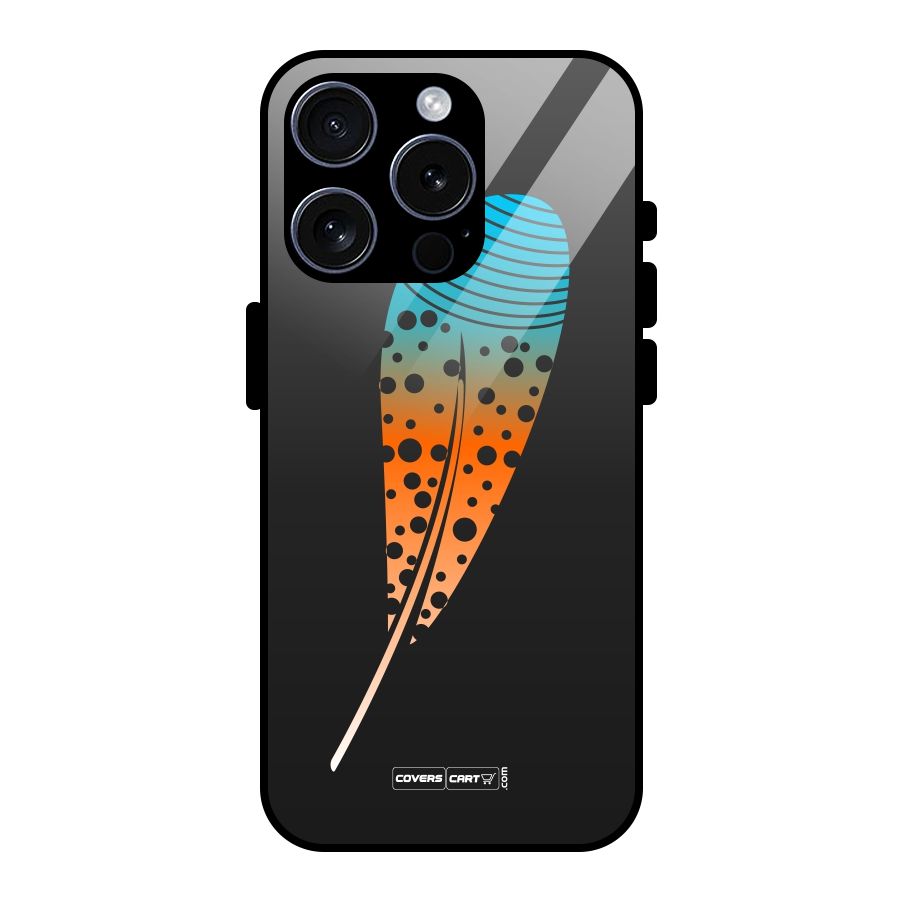 Magical Feather Glass Back Case for iPhone 15 Pro