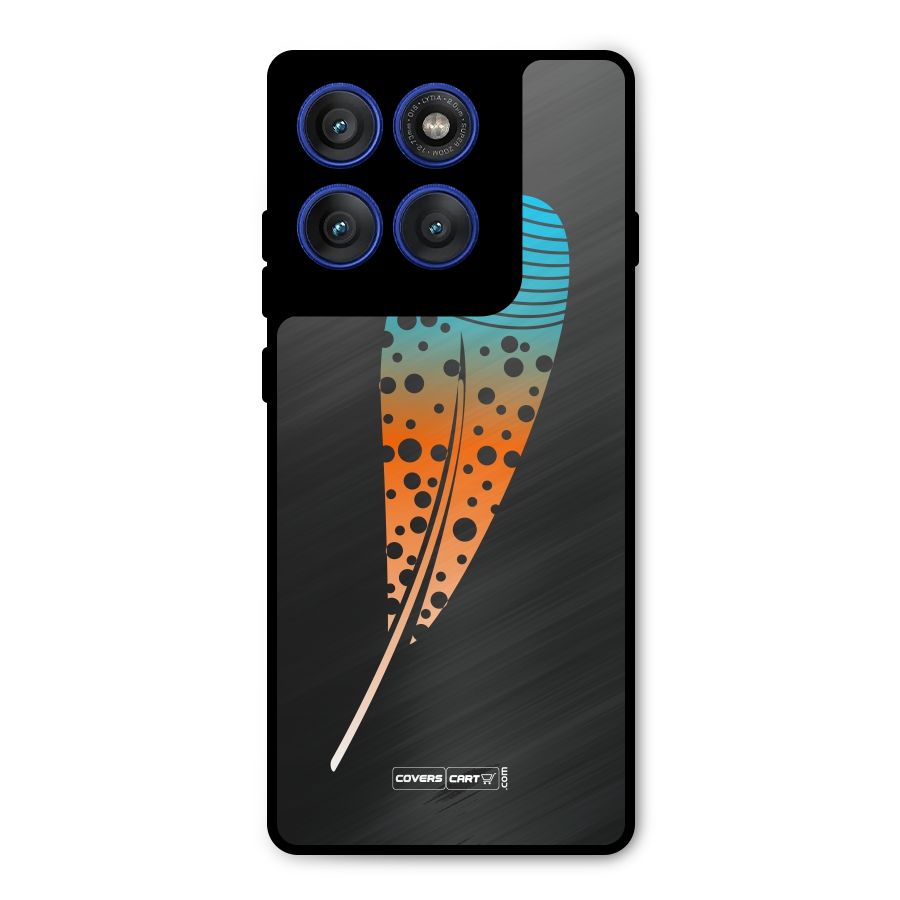 Magical Feather Metal Back Case for Motorola Edge 60 Pro