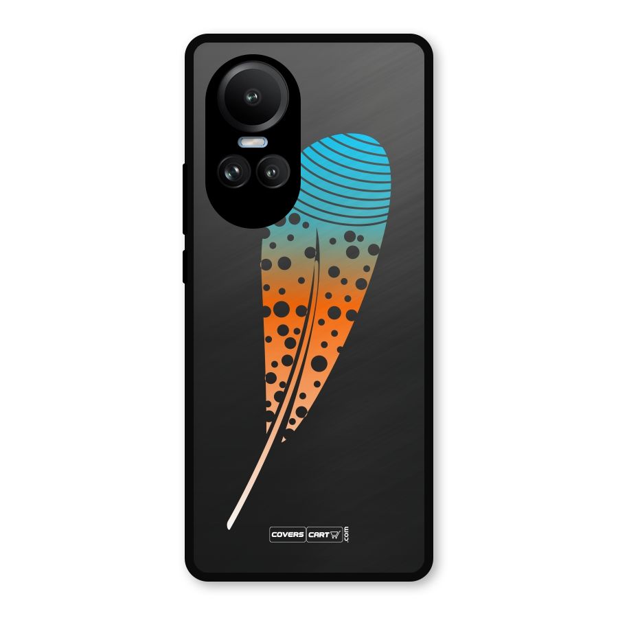 Magical Feather Metal Back Case for Oppo Reno10