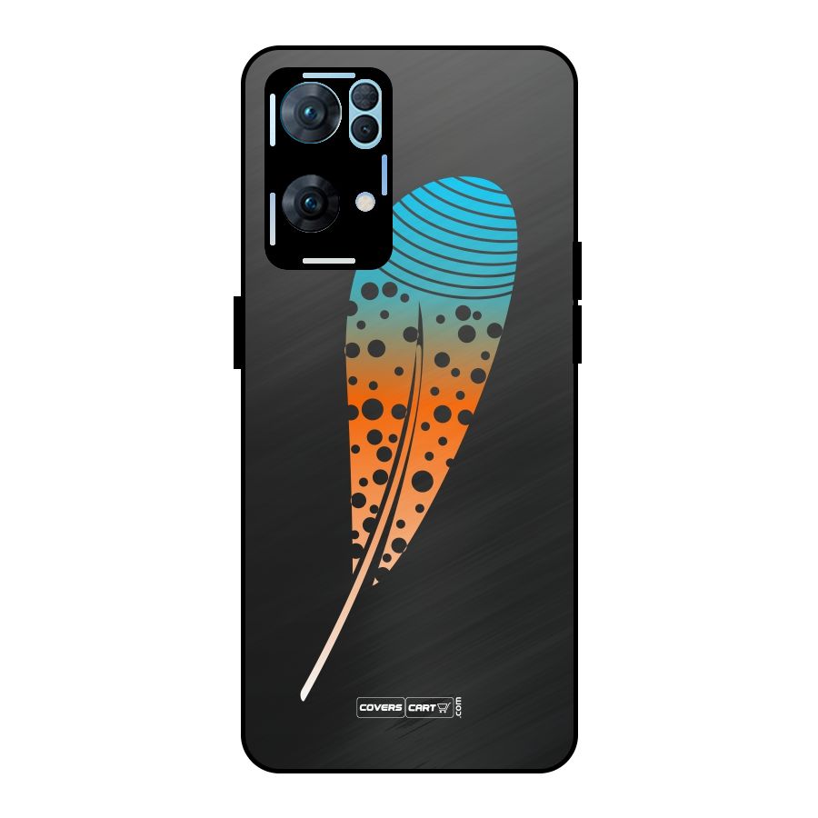 Magical Feather Metal Back Case for Oppo Reno7 Pro 5G