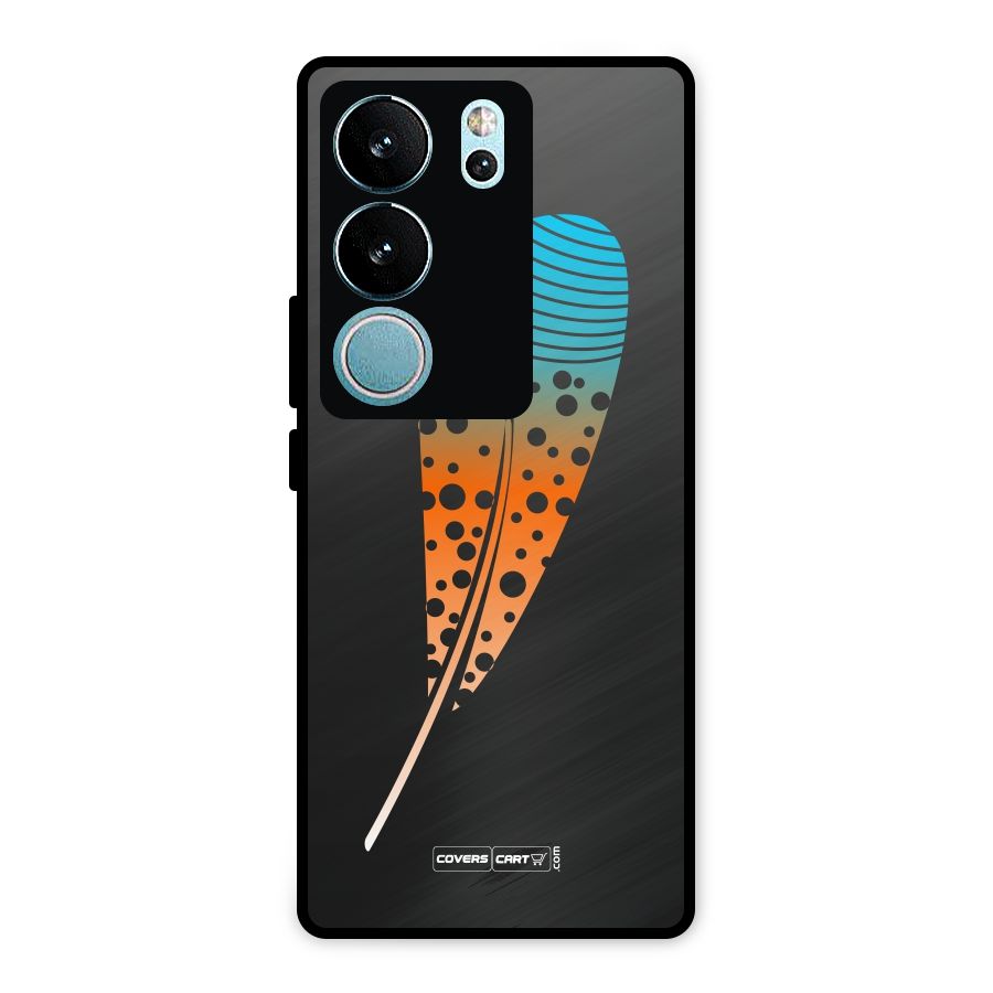 Magical Feather Metal Back Case for Vivo V29 Pro