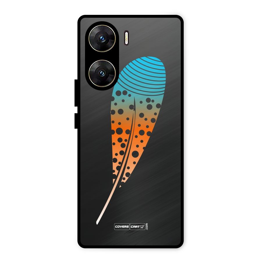 Magical Feather Metal Back Case for Vivo V29e