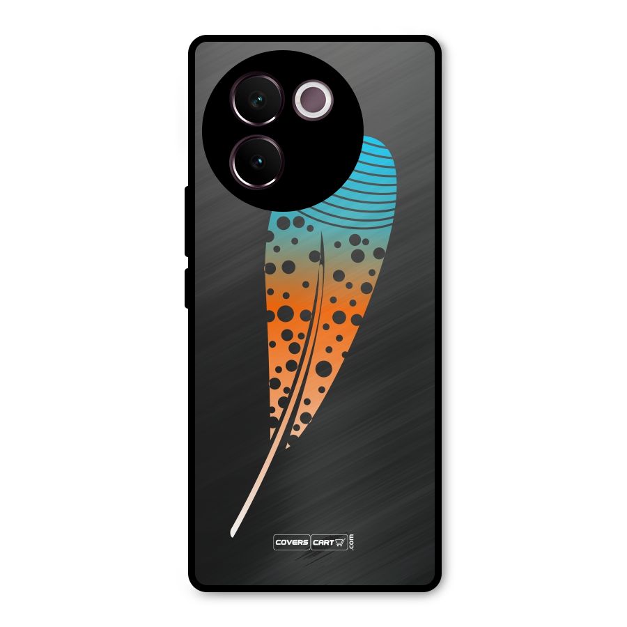Magical Feather Metal Back Case for Vivo V30e