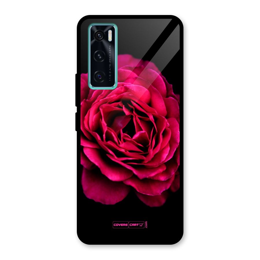 Magical Rose Glass Back Case for Vivo V20 SE