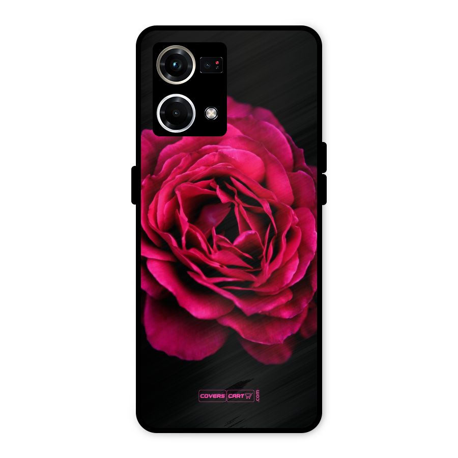 Magical Rose Metal Back Case for Oppo F21 Pro 4G