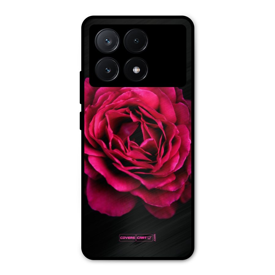 Magical Rose Metal Back Case for Poco X6 Pro