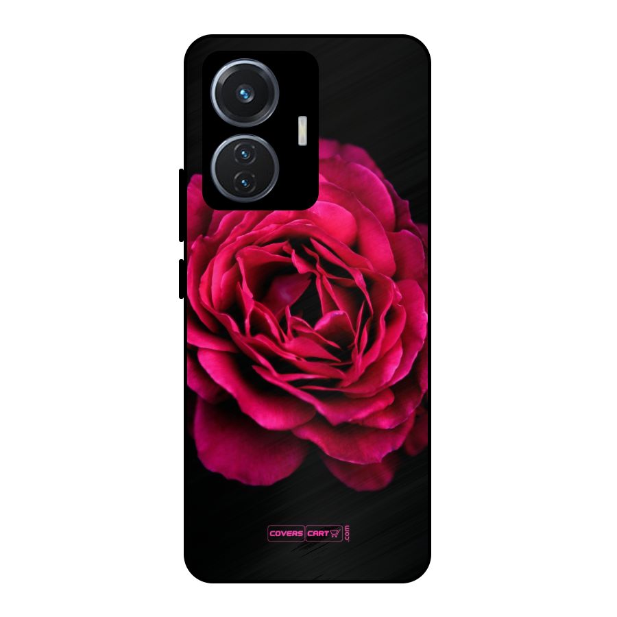 Magical Rose Metal Back Case for Vivo T1 44W