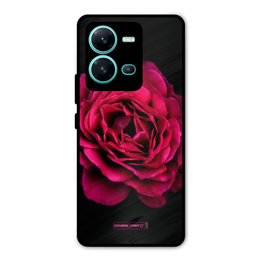 Magical Rose Metal Back Case for Vivo V25