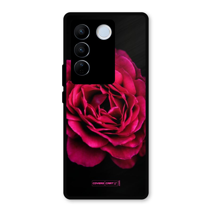 Magical Rose Metal Back Case for Vivo V27 Pro