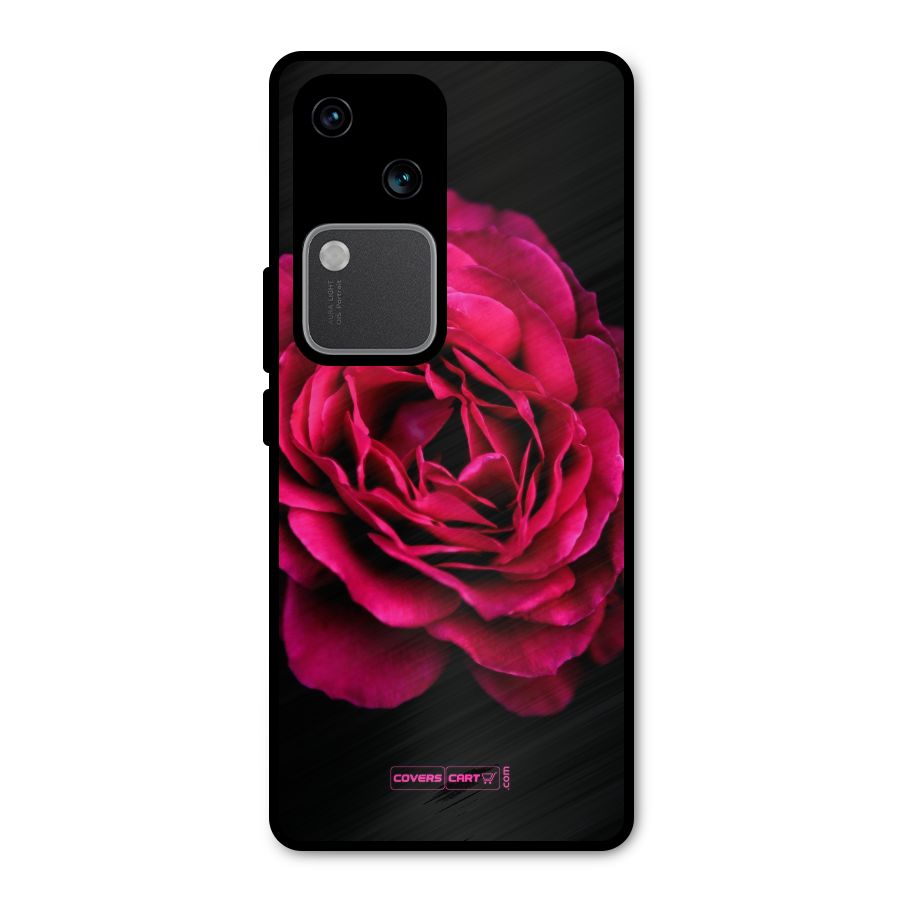 Magical Rose Metal Back Case for Vivo V30