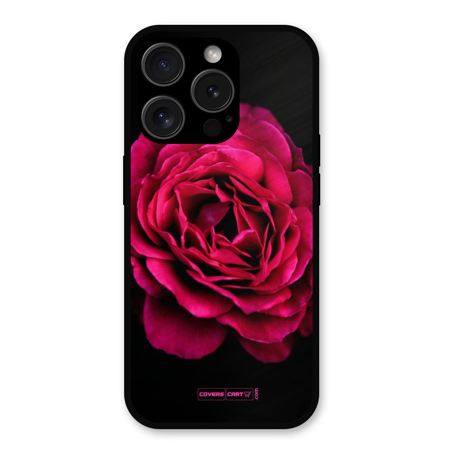 Magical Rose Metal Back Case for iPhone 15 Pro