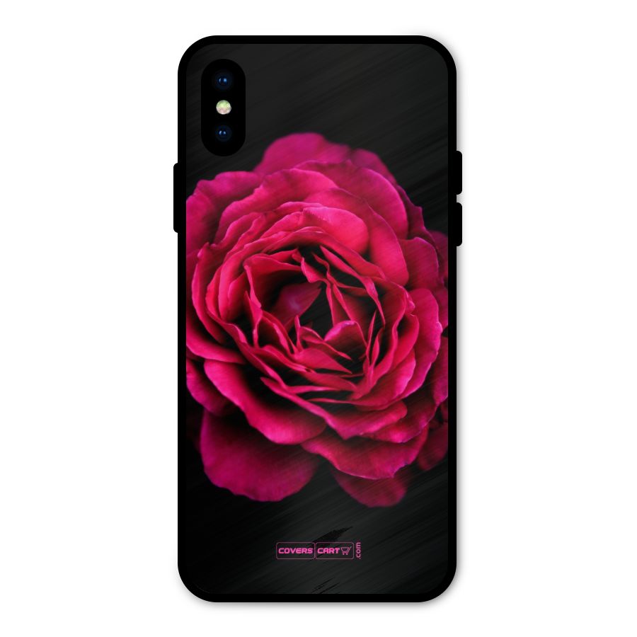 Magical Rose Metal Back Case for iPhone XS