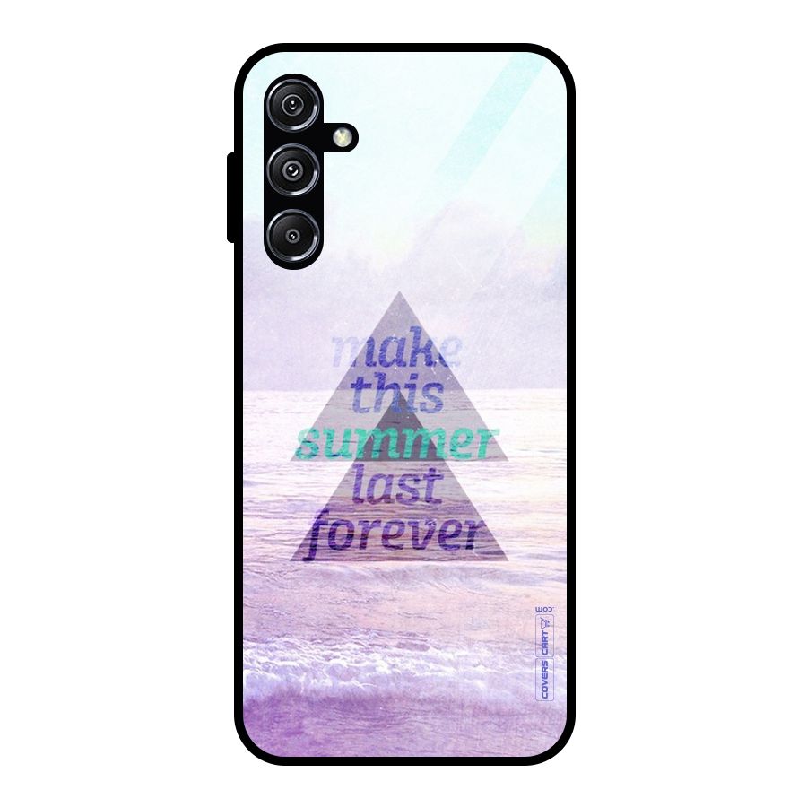 Make This Summer Last Forever Glass Back Case for Galaxy M34 5G