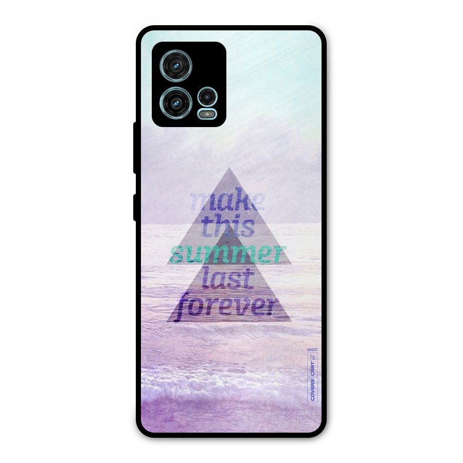 Make This Summer Last Forever Metal Back Case for Moto G72