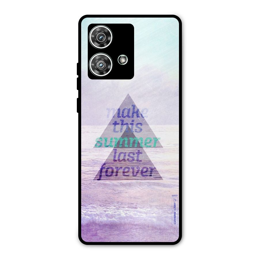 Make This Summer Last Forever Metal Back Case for Motorola Edge 40 Neo
