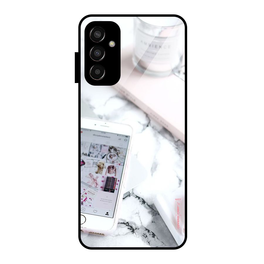 Make Up And Phone Glass Back Case for Galaxy F13