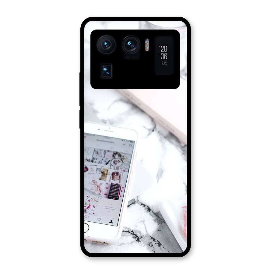 Make Up And Phone Glass Back Case for Mi 11 Ultra