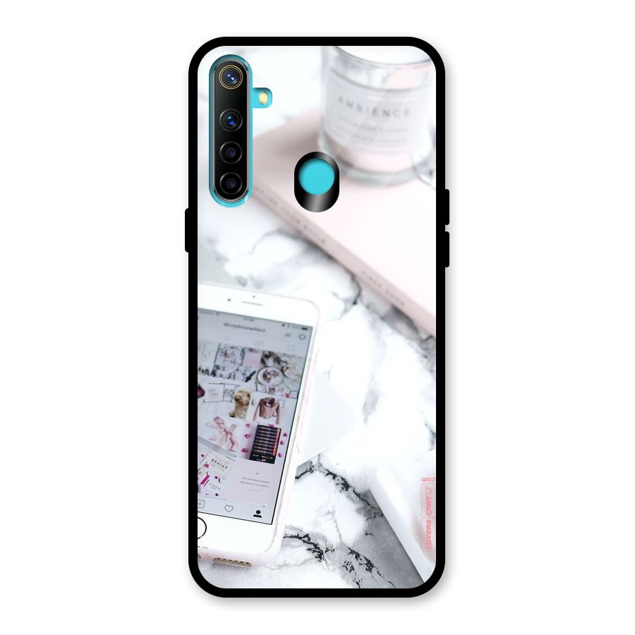 Make Up And Phone Glass Back Case for Realme Narzo 10