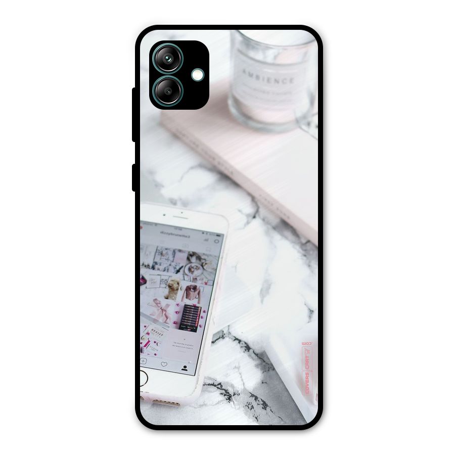 Make Up And Phone Metal Back Case for Galaxy A04