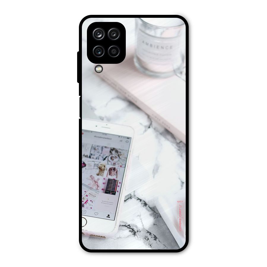 Make Up And Phone Metal Back Case for Galaxy A12
