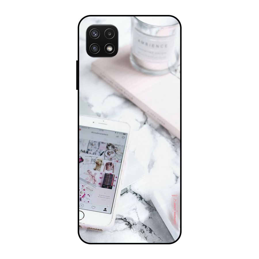 Make Up And Phone Metal Back Case for Galaxy A22 5G